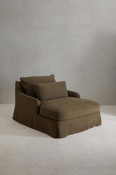 LOVESEAT 01 LINEN COVER - Khaki by Zara