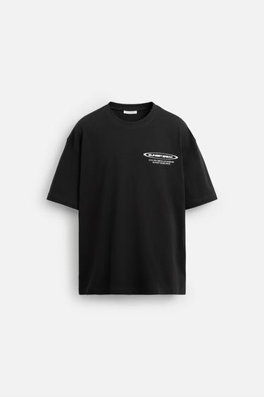 SLOGAN PRINT T-SHIRT - Black by Zara