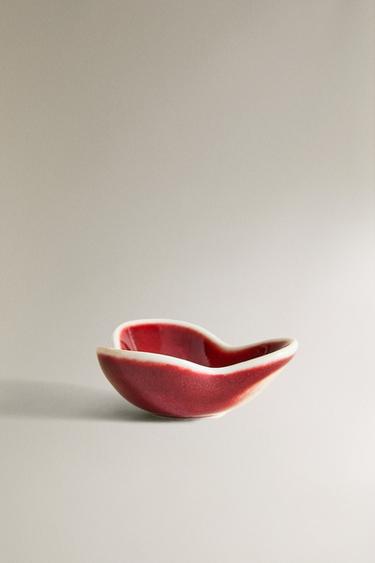 UNIFORM PORCELAIN MINI PLATE - Dark red by Zara