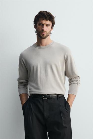 VISCOSE BLEND JUMPER - Light grey by Zara