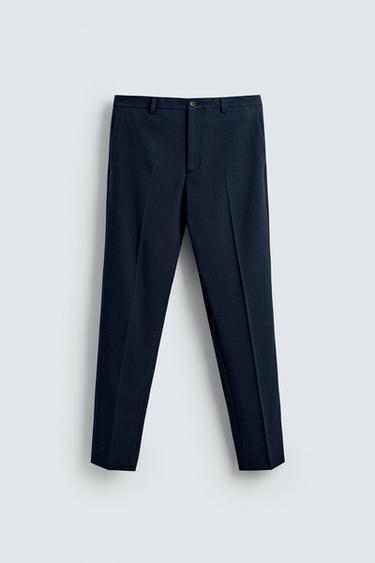 SLIM FIT SUIT TROUSERS - Bluish by Zara