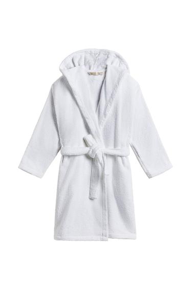 HOODED BATHROBE (360 GXM²) - White by Zara