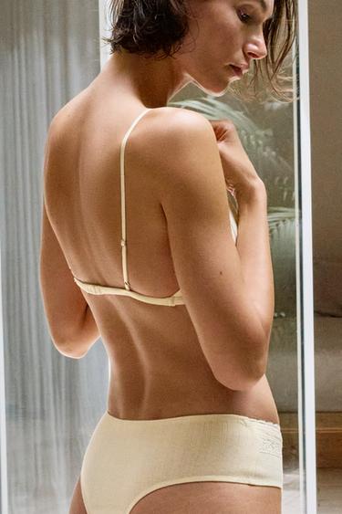 POINTELLE LACE BRIEFS - Ecru by Zara