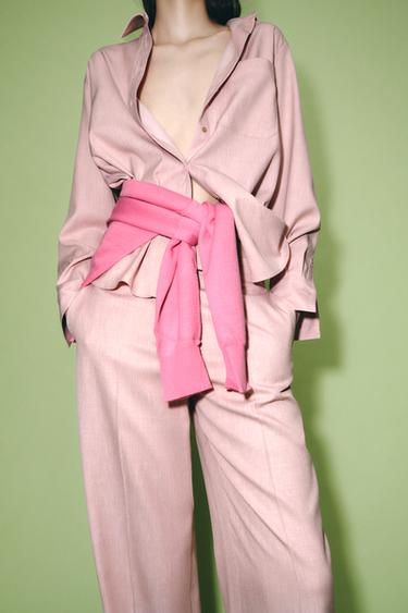 STRAIGHT FIT TROUSERS - Pink by Zara - Image 0