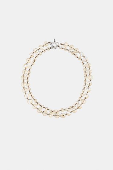 PACK OF 2 GLASS PIECE NECKLACES - 990 by Zara