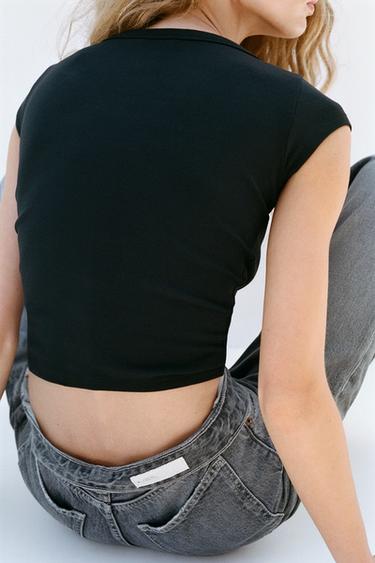 TRF WIDE-LEG HIGH-WAIST JEANS - Grey by Zara