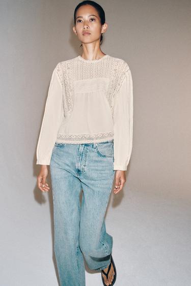 ZW COLLECTION EMBROIDERED SHIRT - Mid-ecru by Zara