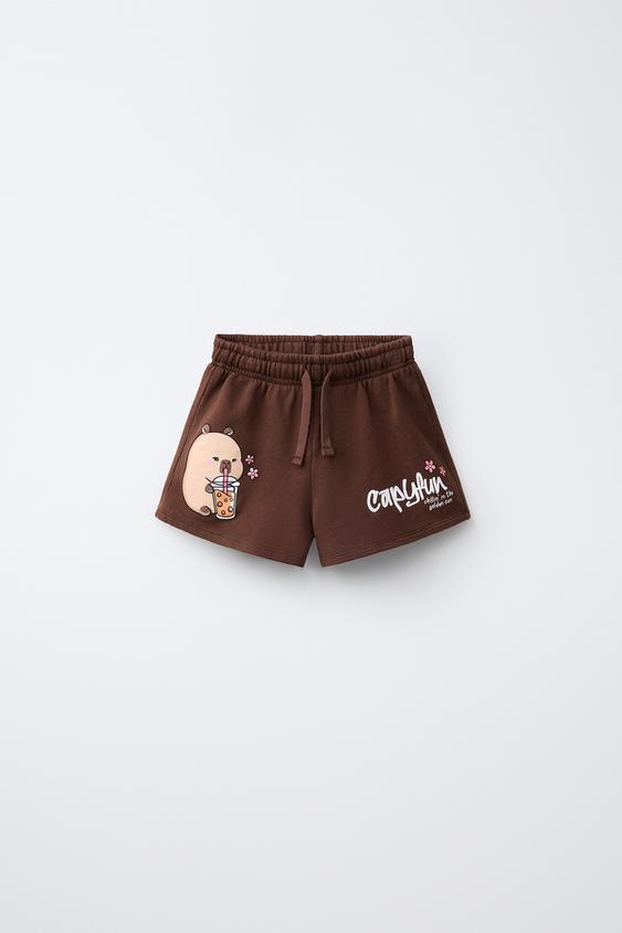 CAPIBARA CAPYFUN © PRINT BERMUDA SHORTS - Brown by Zara - Image 0