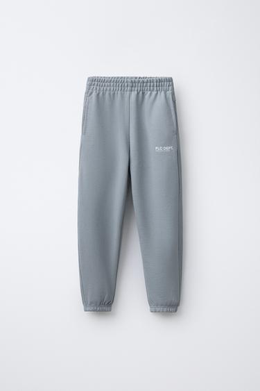 TEXT JOGGERS - Pearl grey by Zara