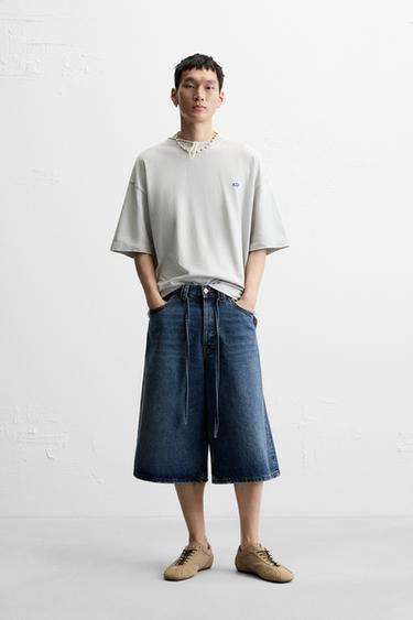 STRUCTURE PATCH T-SHIRT - Light blue by Zara - Image 0