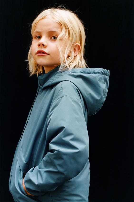TECHNICAL WATER-REPELLENT RAINCOAT - Light petrol blue by Zara - Image 0