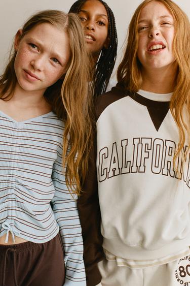 RIBBED GATHERED JUMPER - striped by Zara