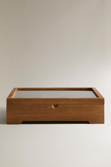 WOODEN JEWELLERY BOX - Brown by Zara