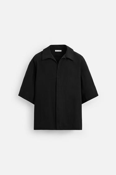 RELAXED FIT FLOWING SHIRT - Black by Zara