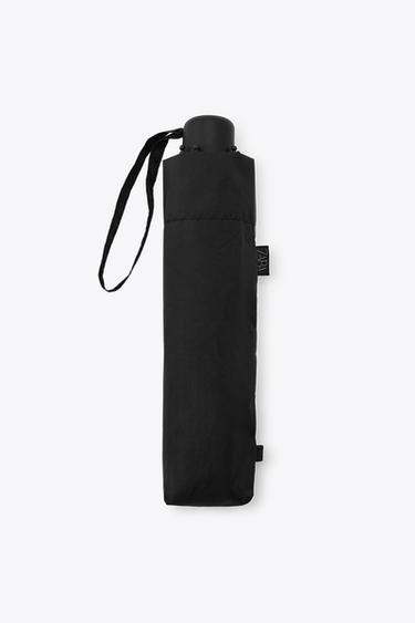PLAIN FOLDABLE UMBRELLA - Black by Zara - Image 0