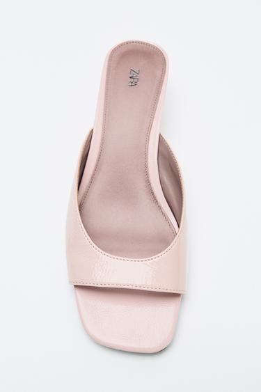LEATHER WEDGE SHOES - Pink by Zara