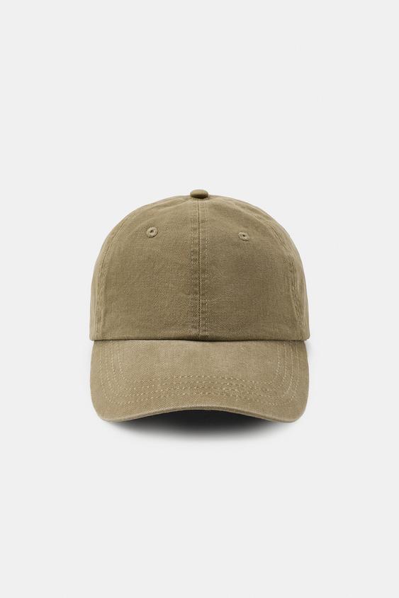 PLAIN TWILL CAP - Light khaki by Zara - Image 0