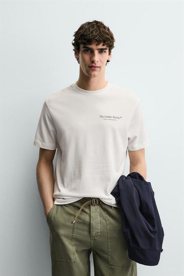 CONTRAST PRINT T-SHIRT - Light beige by Zara