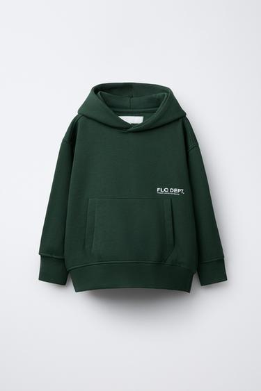 BASIC HOODIE - Bottle green by Zara - Image 0