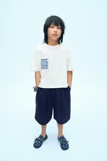 T-SHIRT WITH PATCH X FANGLU LIN - White by Zara - Image 0