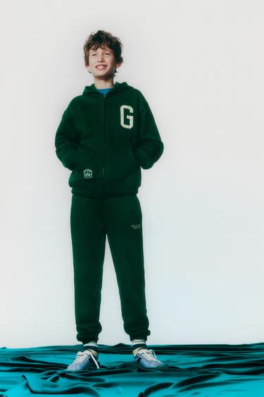 TEXT JOGGERS - GREEN by Zara
