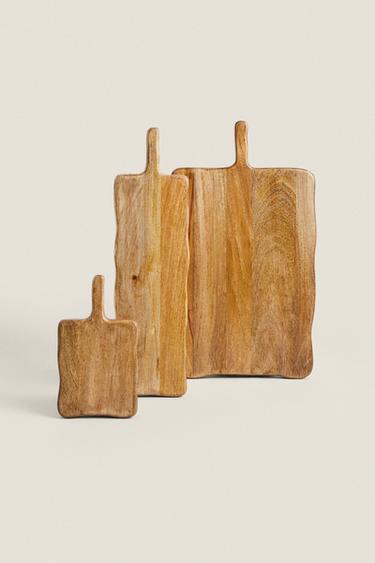IRREGULAR WOODEN CHOPPING BOARD - Light beige by Zara