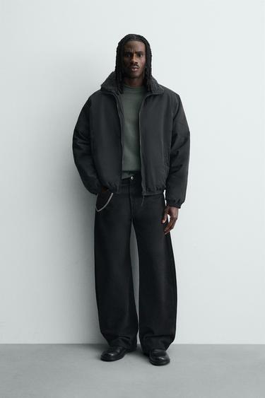 CONTRAST TECHNICAL JACKET - Black by Zara