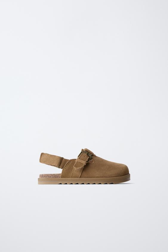 LEATHER CLOGS - Beige by Zara - Image 0