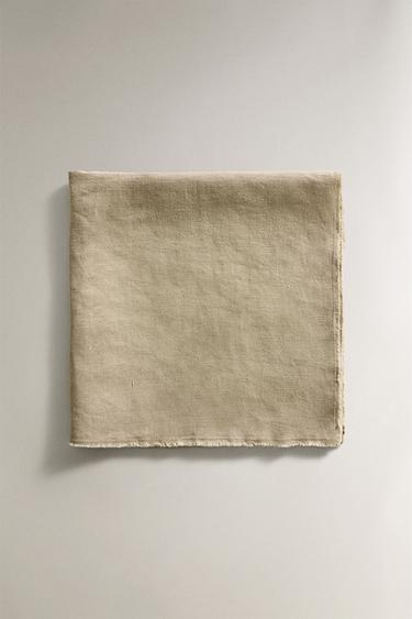 WASHED LINEN NAPKIN - Brown / Taupe by Zara - Image 0