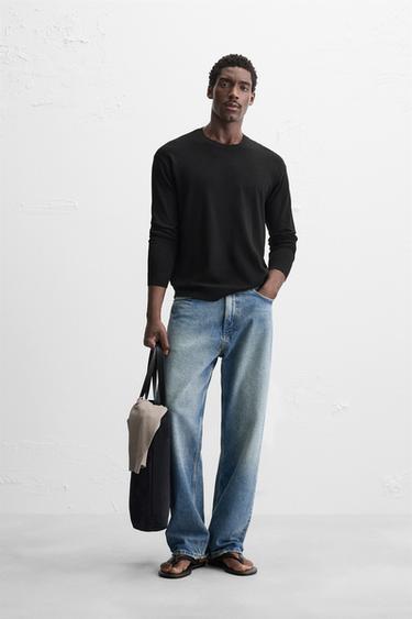 TEXTURED VISCOSE BLEND SWEATER - Black by Zara - Image 0