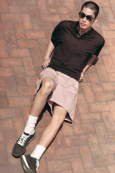 RELAXED FIT BERMUDA SHORTS - Pink by Zara