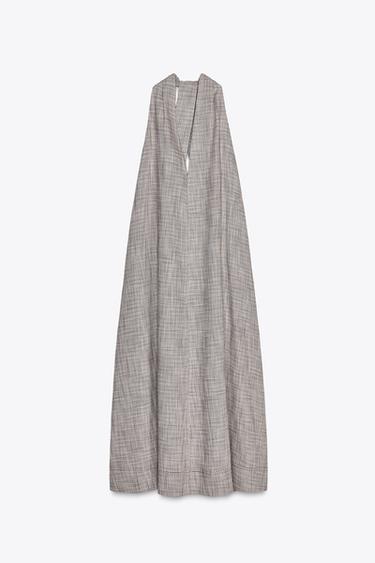 ZW COLLECTION HALTER MIDI DRESS - brown/white by Zara