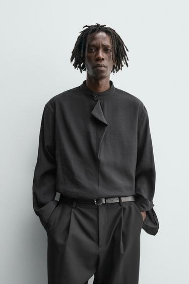 FLOWING POLO SHIRT - Black by Zara