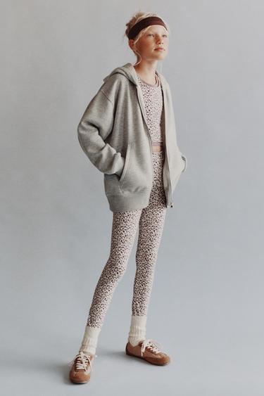 ANIMAL PRINT SPORTY LEGGINGS - Brown by Zara