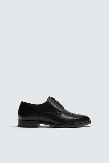 LEATHER SMART SHOES - Black by Zara