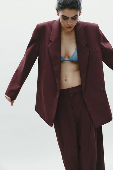 OVERSIZED DOUBLE-BREASTED BLAZER - Reddish by Zara