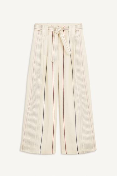 STRP TRS - Ecru / Navy by Zara