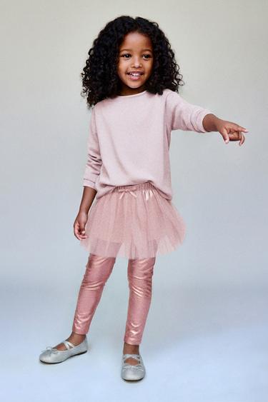 SHINY RIBBED T-SHIRT - 140 by Zara