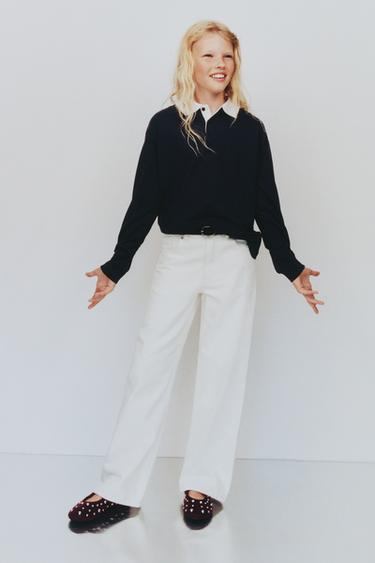 STUDDED BALLERINA - Aubergine Purple by Zara