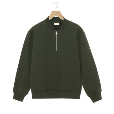 QUARTER-ZIP SWEATSHIRT - Mid-green by Zara