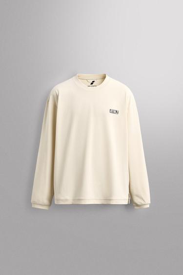 COTTON TRAINING T-SHIRT - Cream by Zara