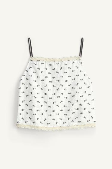 LIMITED EDITION FLORAL TOP - Printed by Zara