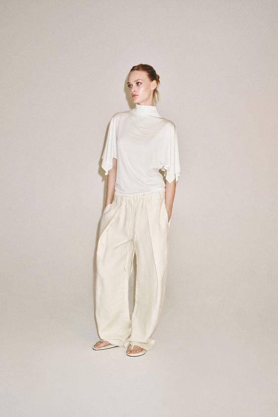 HIGH NECK TOP - White by Zara - Image 0