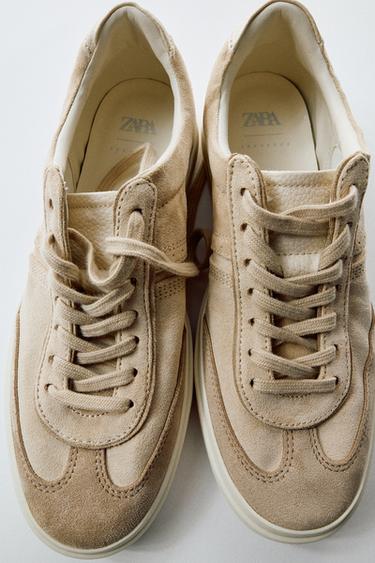 CONTRAST TRAINERS - Taupe Grey by Zara