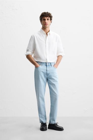 SLIM FIT TAPERED JEANS - Light blue by Zara - Image 0