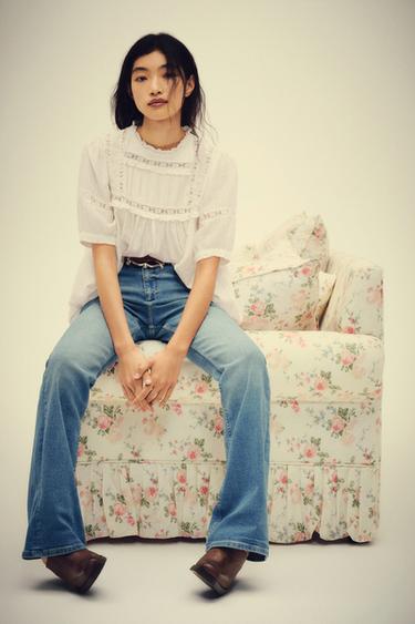 ROMANTIC BALLOON SLEEVE BLOUSE - White by Zara