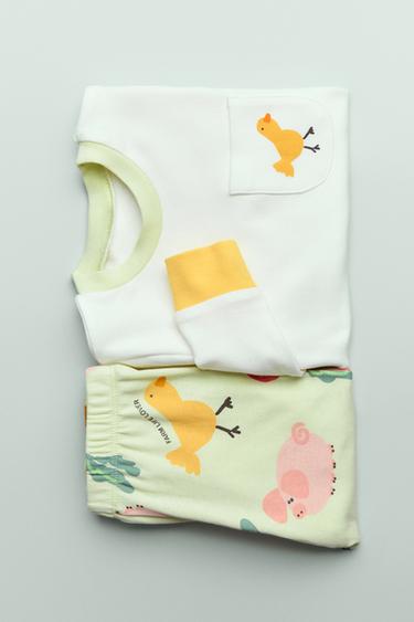 AGES 2-6/ FARM PYJAMAS - Green by Zara
