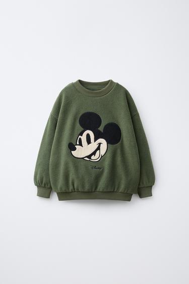 MICKEY MOUSE © DISNEY FAUX SHEARLING SWEATSHIRT - Khaki by Zara