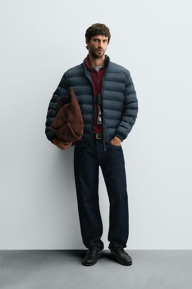 WATER-REPELLENT LIGHTWEIGHT PADDED JACKET - Navy blue by Zara