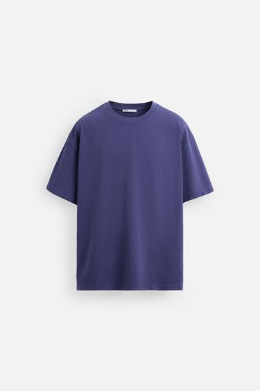 BASIC HEAVYWEIGHT T-SHIRT - Violet by Zara